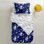 Children's set of bed linen BEARS NIGHT SKY / eyelashes / - image-1